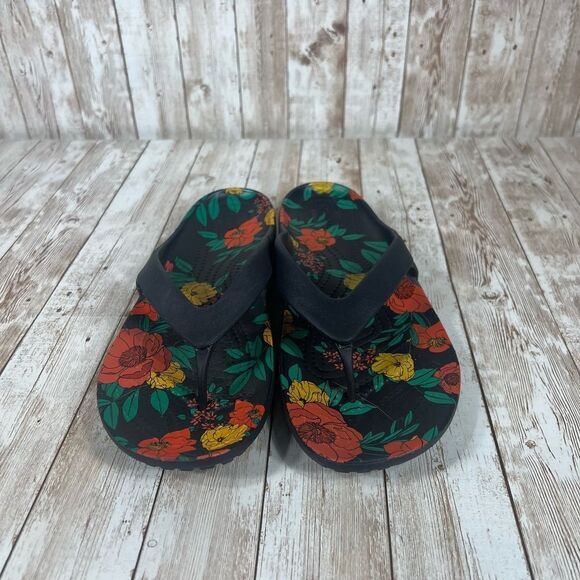 Crocs flip flops‎ floral Womens 10 - Picture 4 of 7